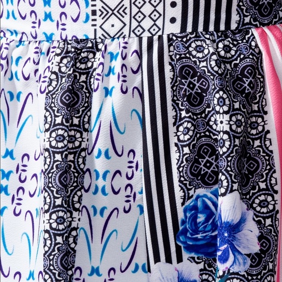 Floral Print High Neck Playsuit, Color: Grey/Pink - Picture 7 of 8